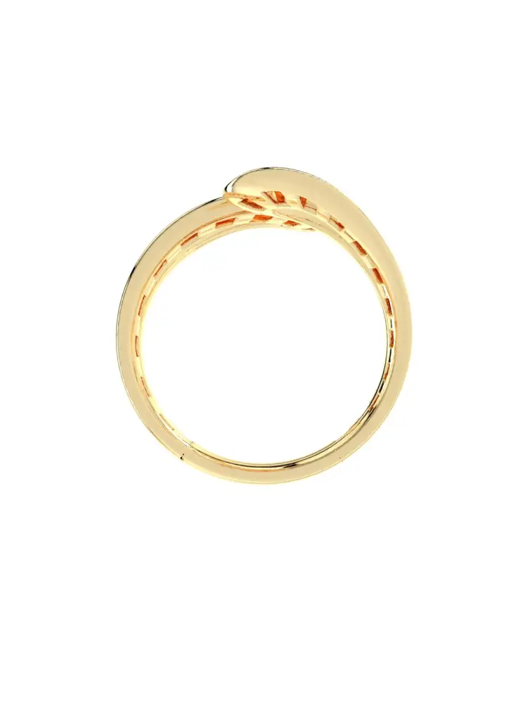 Organik Formlu Modern 14K Altın Yüzük - 6