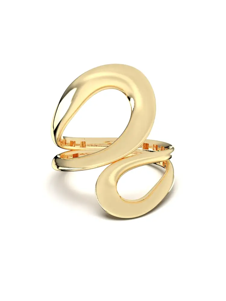 Organik Formlu Modern 14K Altın Yüzük - 1