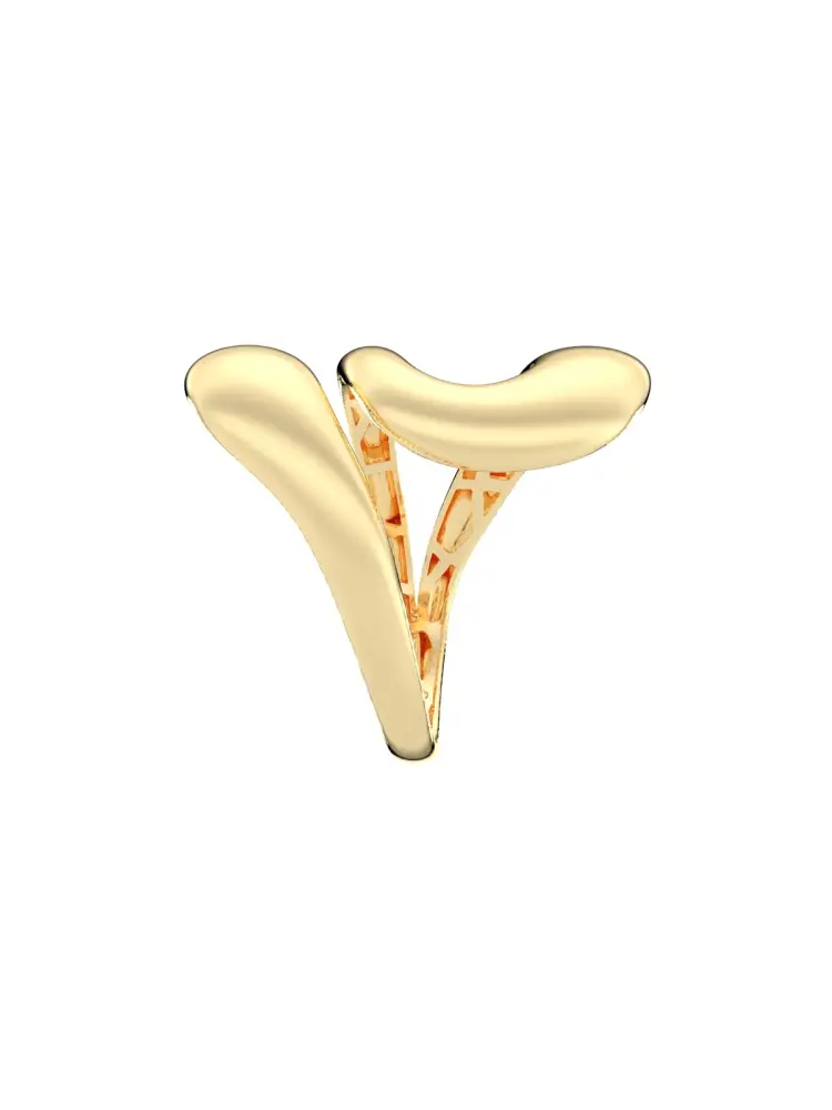 Organik Formlu Modern 14K Altın Yüzük - 7