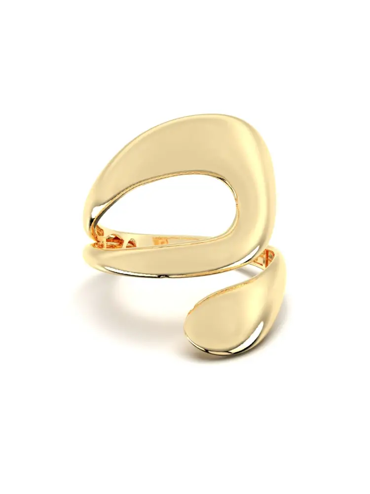 Organik Formlu Modern 14K Altın Yüzük - 1