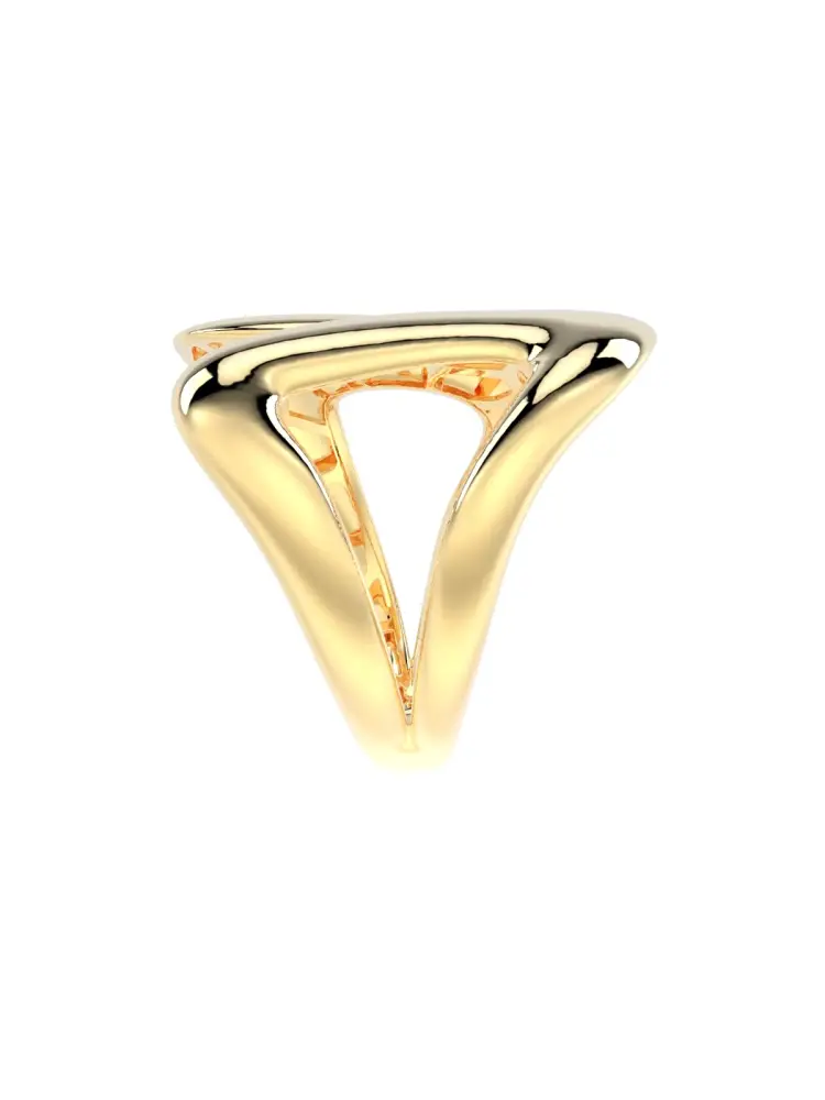 Organik Formlu Modern 14K Altın Yüzük - 7