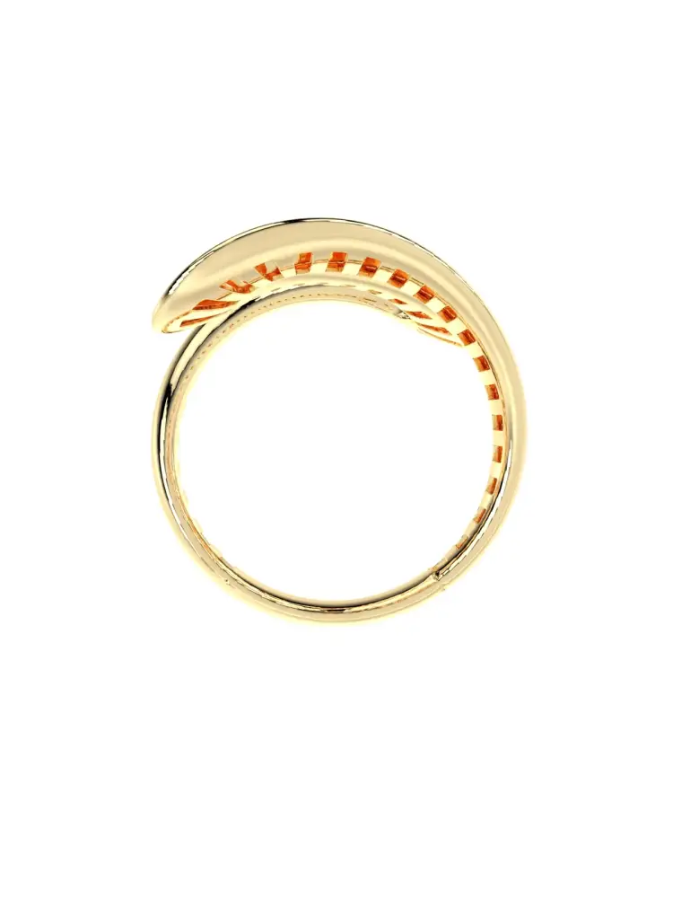 Organik Formlu Modern 14K Altın Yüzük - 5