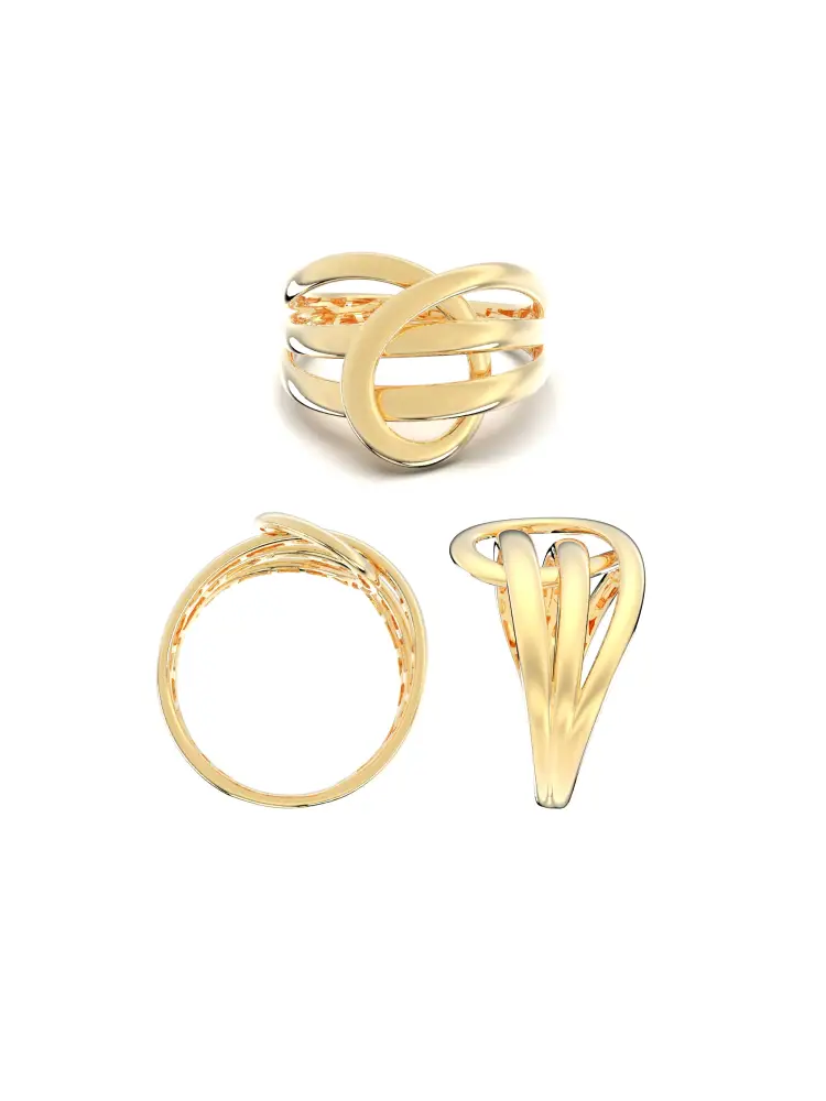 Sarmal Formlu Modern 14K Altın Yüzük - 8