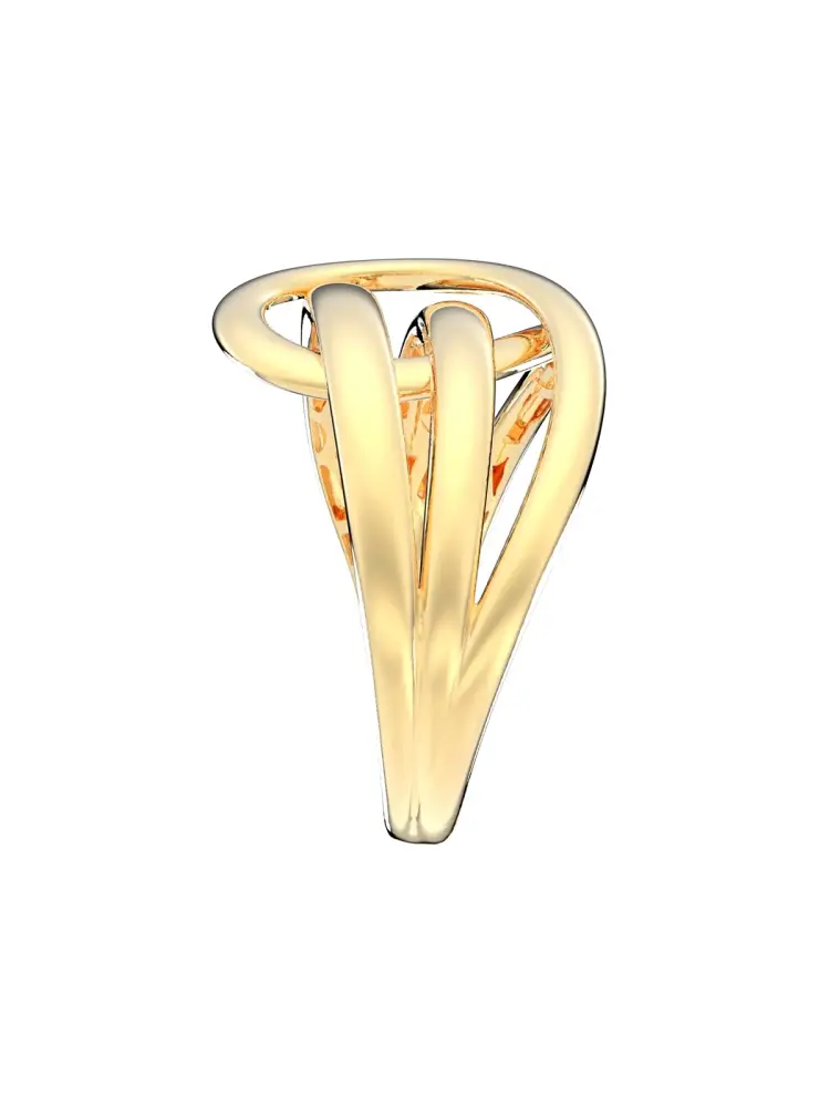 Sarmal Formlu Modern 14K Altın Yüzük - 7