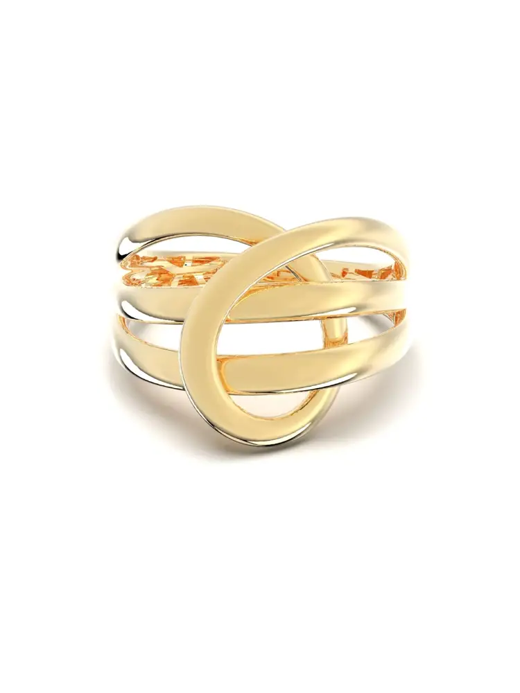 Sarmal Formlu Modern 14K Altın Yüzük - 1