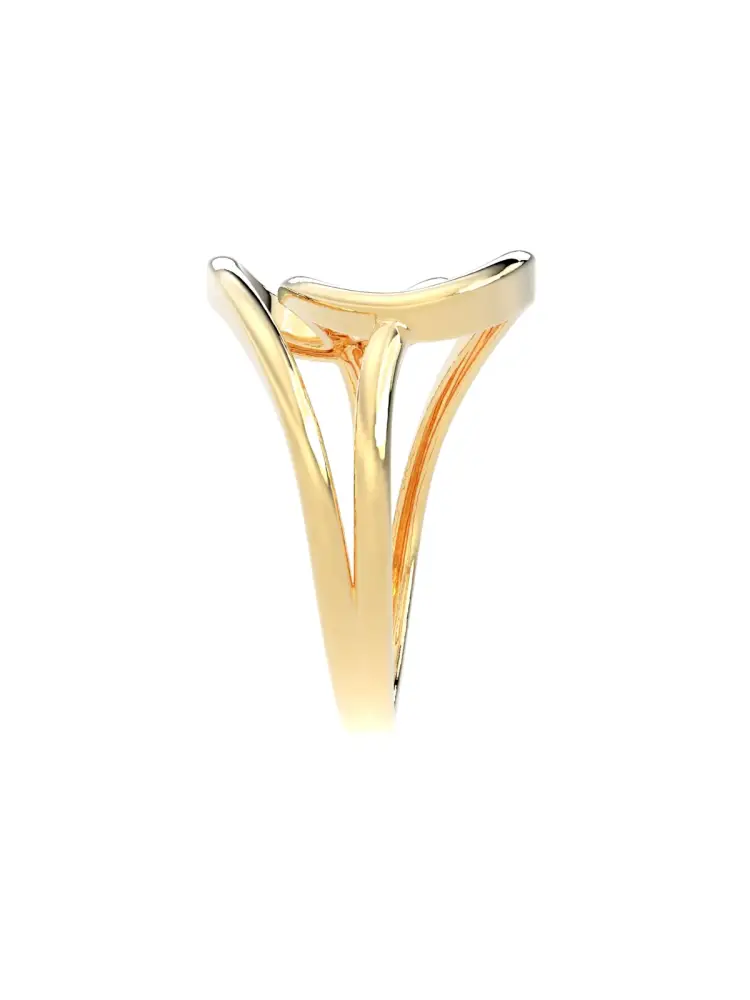 Sonsuz Düğüm Formlu Modern 14K Altın Yüzük - 7