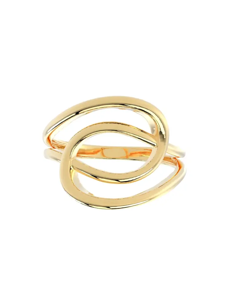 Sonsuz Düğüm Formlu Modern 14K Altın Yüzük - 5