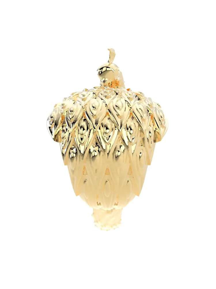 Tavuskuşu Figürlü Rölyef 14K Altın Yüzük - 8