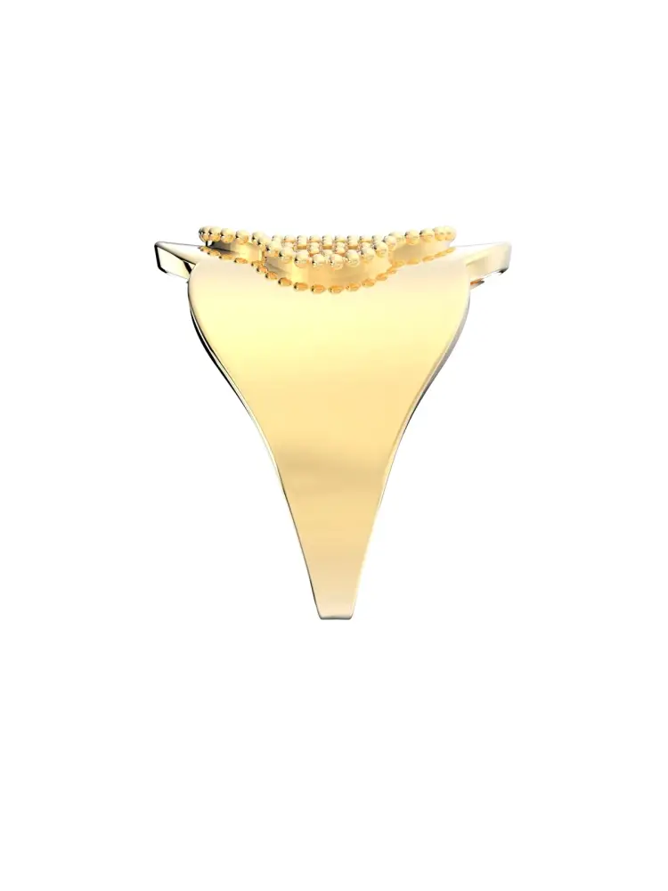 Vintaj Esintili Fileto Taşlı 14K Altın Yüzük - 7