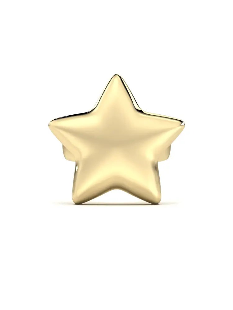 Yıldız Formlu Modern 14K Altın Yüzük - 5