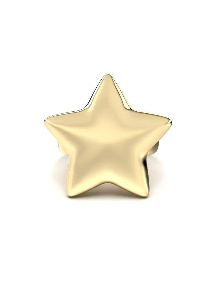 Yıldız Formlu Modern 14K Altın Yüzük - 1