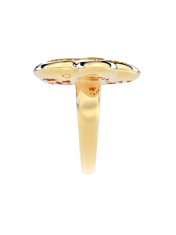 Yıldız Formlu Taş Sıralı 14K Altın Yüzük - 7