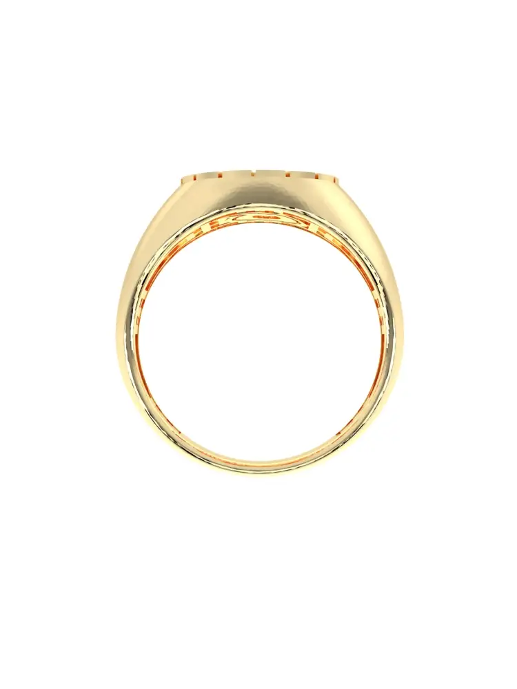 Yunan Desenli Klasik 14K Altın Yüzük - 6